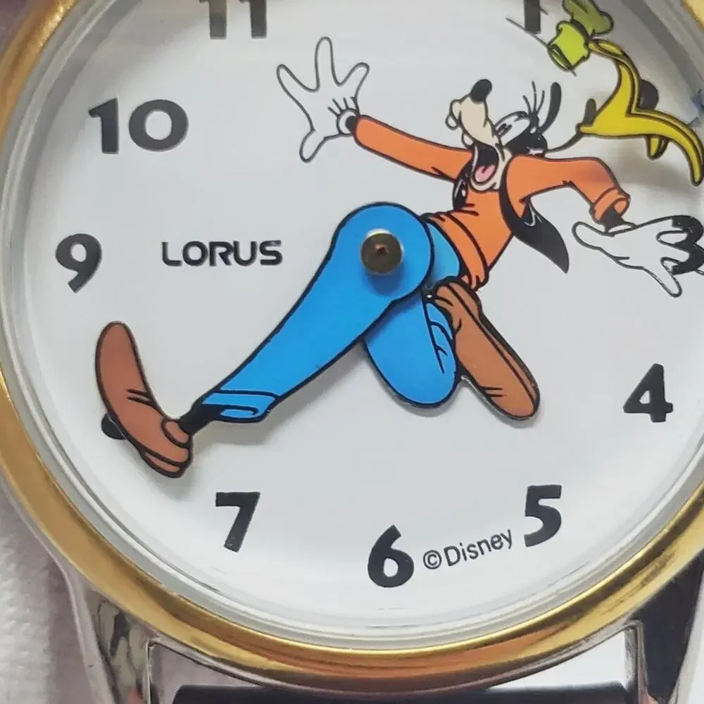 Rare Disney X Lorus Goofy Slipping on a Banana Watch H2F